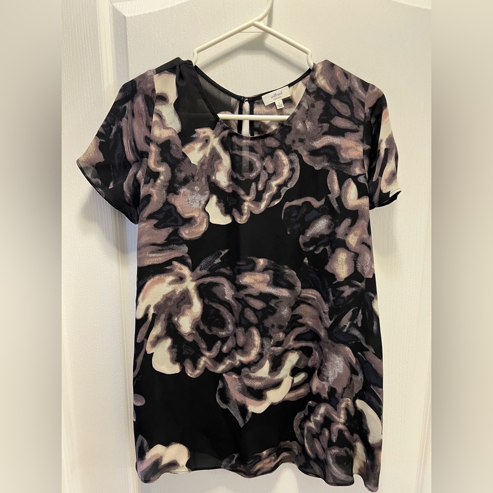 Aritzia Wilfred Cypress Floral Silk Blouse!